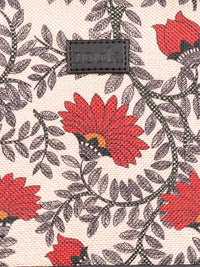 ZOUK Women Floral Printed Vegan Leather Backpack With Compression Straps-Up to 16 inch