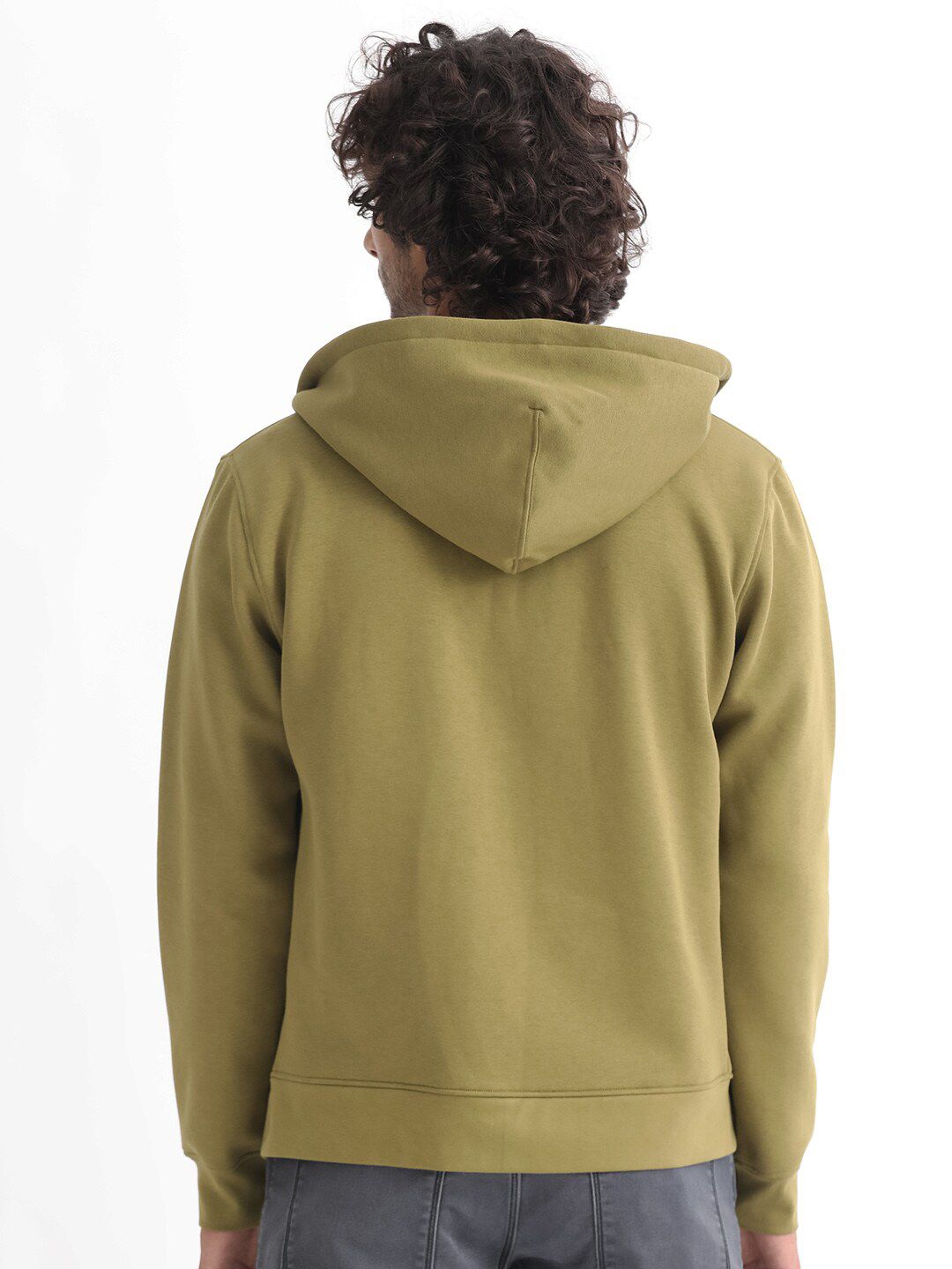 RARE RABBIT Men Scribble Graphic Print Hooded Sweatshirt