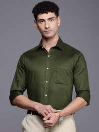Raymond Self Design Slim Fit Pure Cotton Formal Shirt