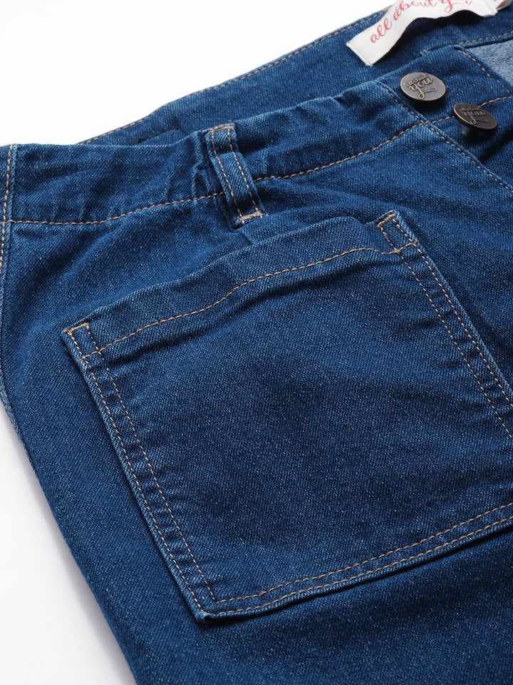 all about you Women Wide Leg High-Rise Stretchable Jeans