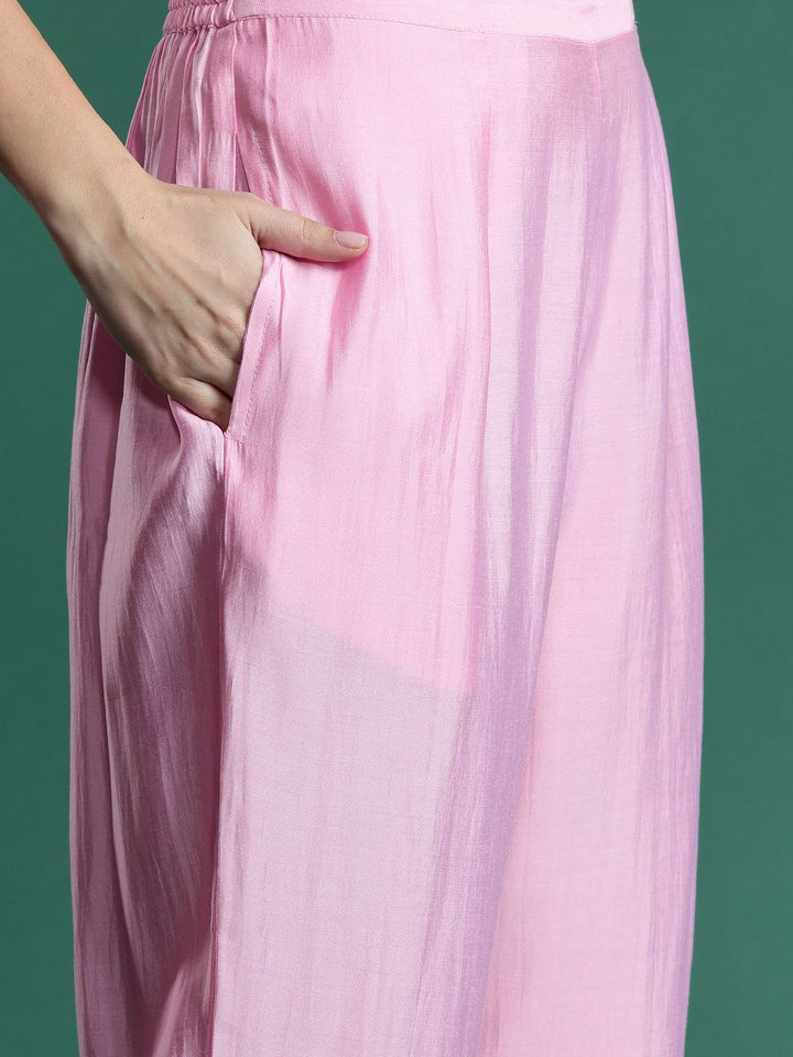 Indo Era Ethnic Motifs Zari Embroidered Kurta With Trousers & Dupatta