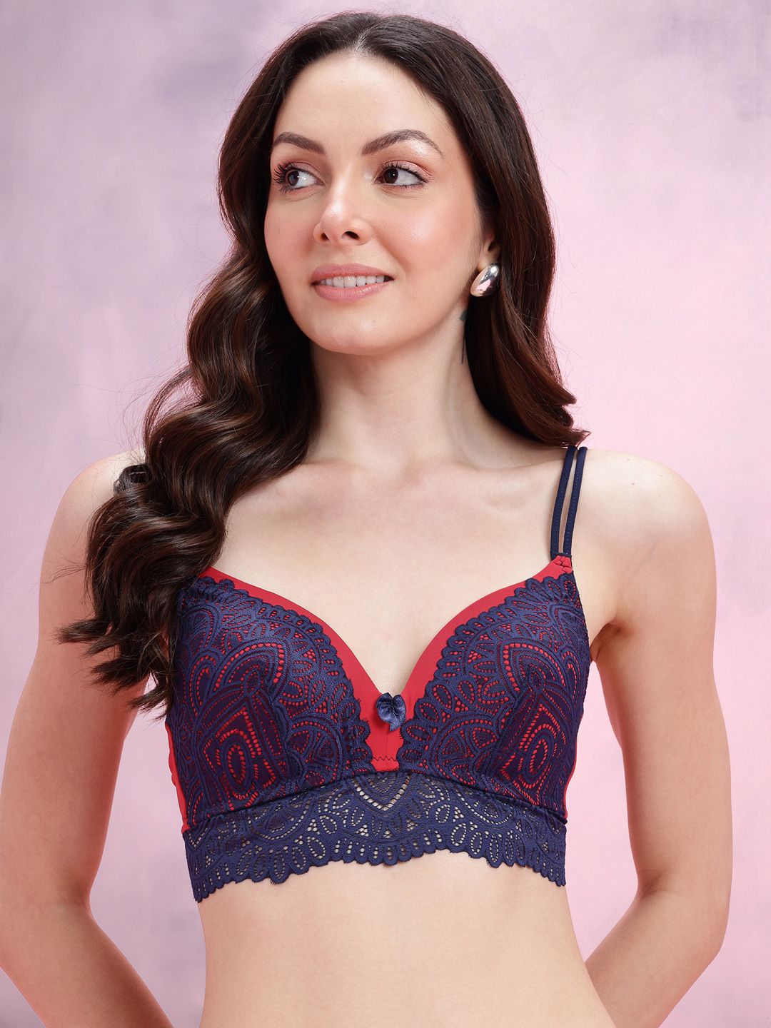 DressBerry Floral Full Coverage Lightly Padded Bralette Bra DRM-DB-MK27A