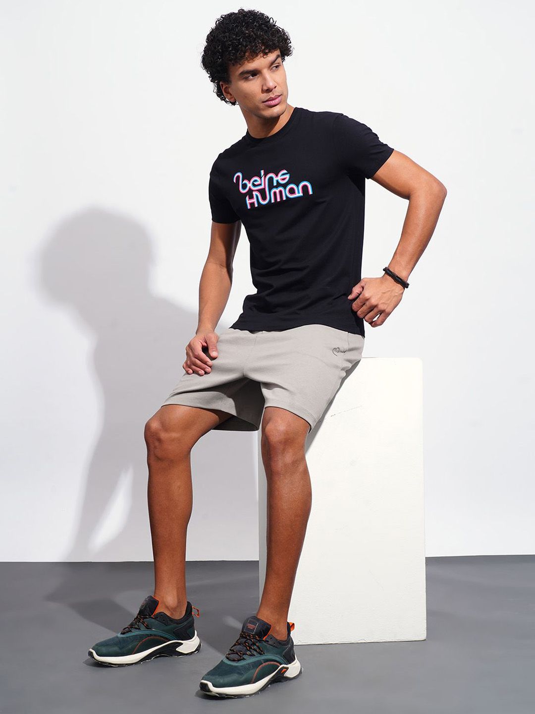 Being Human Men Slim Fit Mid-Rise Shorts
