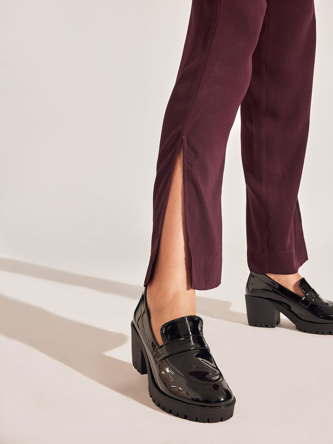 The Label Life Women Straight Fit Slip On Trousers
