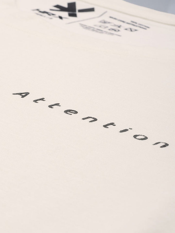 HRX by Hrithik Roshan Nowness Supernature Typography Printed Pure Cotton Yoga T-shirt