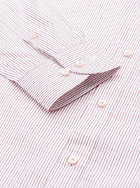 Raymond Men Pure Cotton Slim Fit Striped Formal Shirt