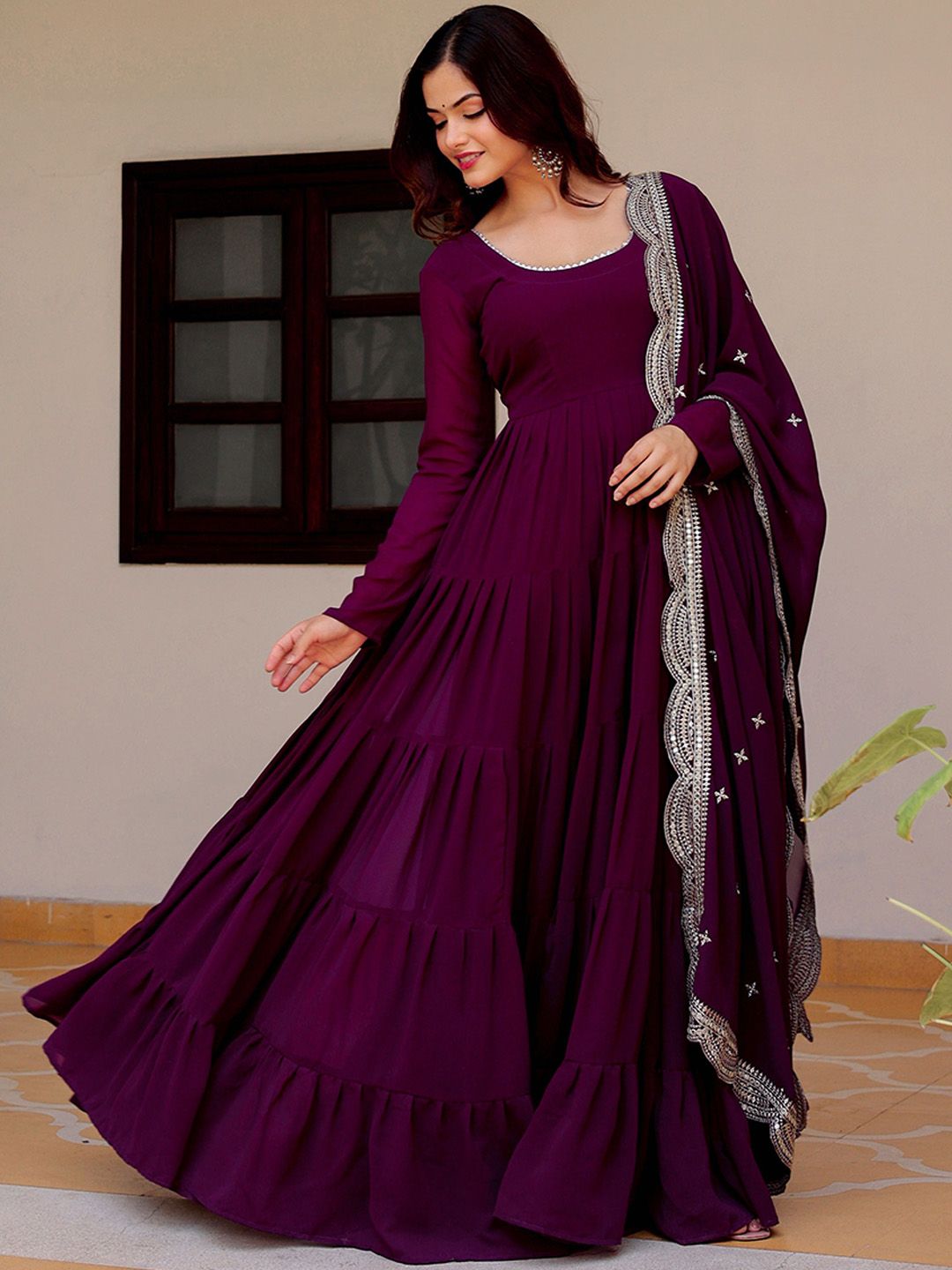 KALINI Women Regular Kurta with Trousers & With Dupatta