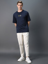 Bewakoof Pure Cotton Peace Not War Graphic Printed Oversized T-shirt