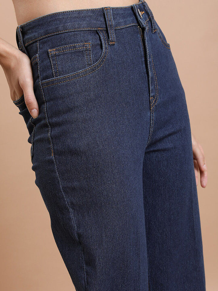 Basics By Tokyo Talkies Women Flared Light Fade Stretchable Jeans