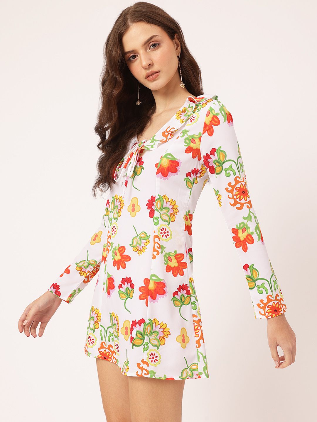 DressBerry Romantic Fantasy Floral Print Mini Sheath Dress