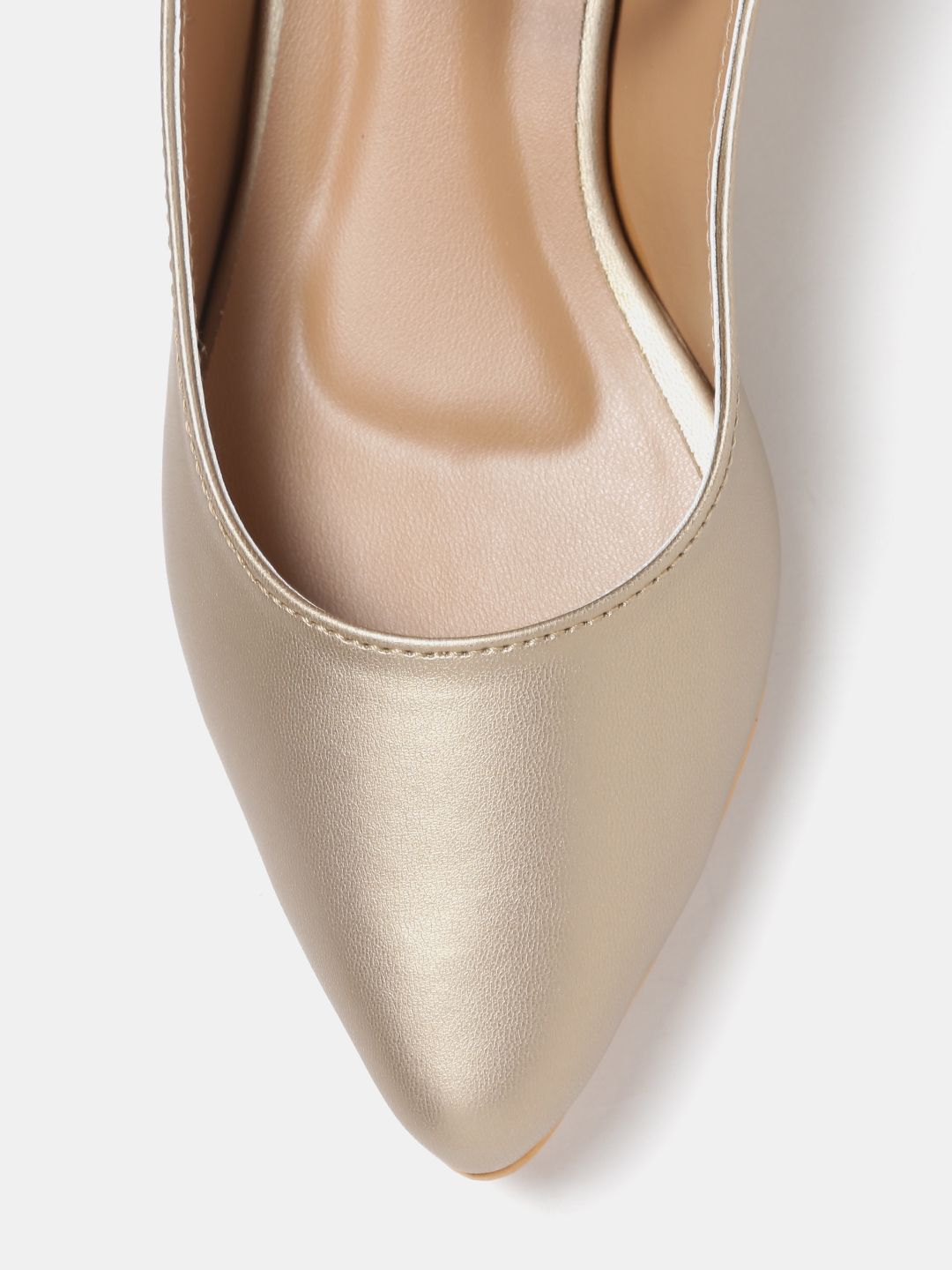 DressBerry Women Gold-Toned Ballerinas