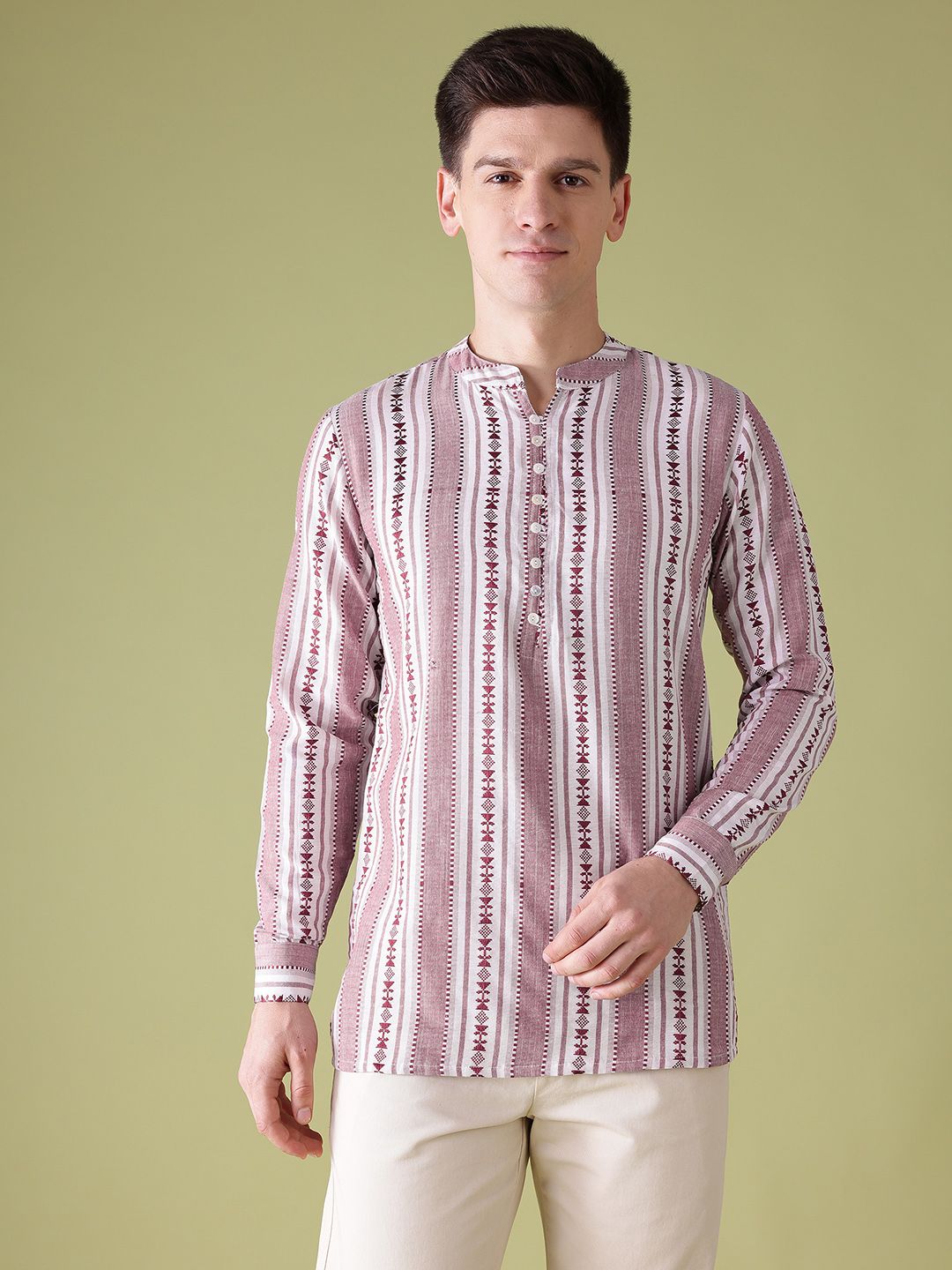Anouk Woven Design Geometric Kurta