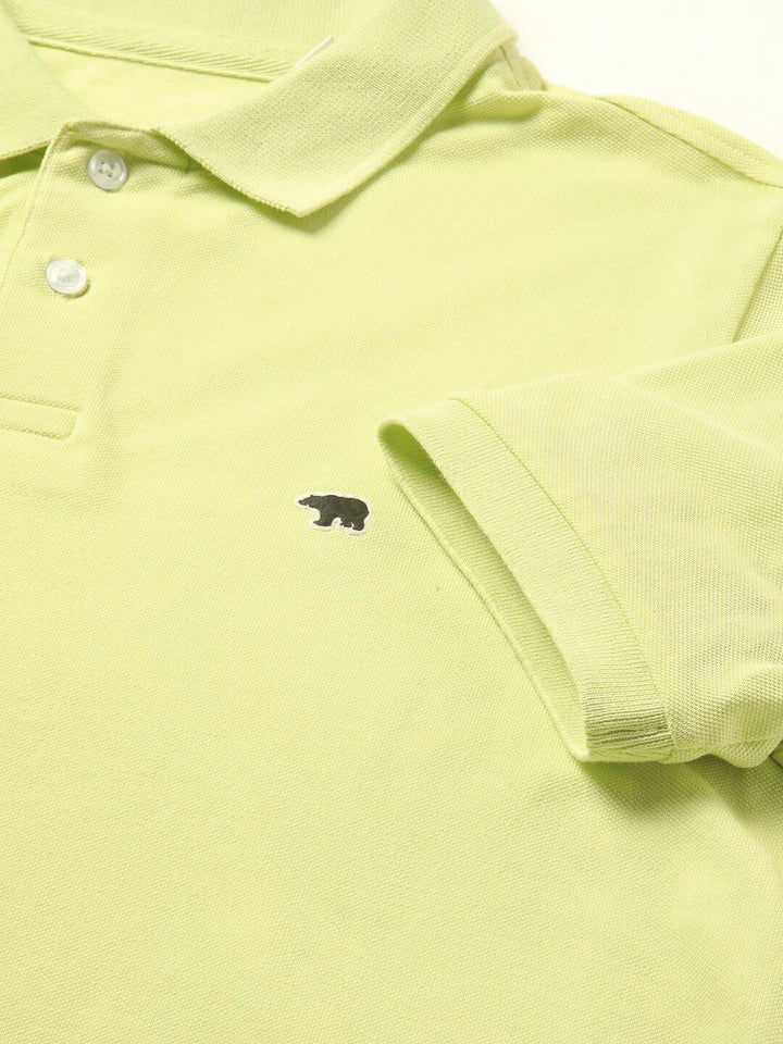 THE BEAR HOUSE Polo Collar Slim Fit Cotton T-shirt