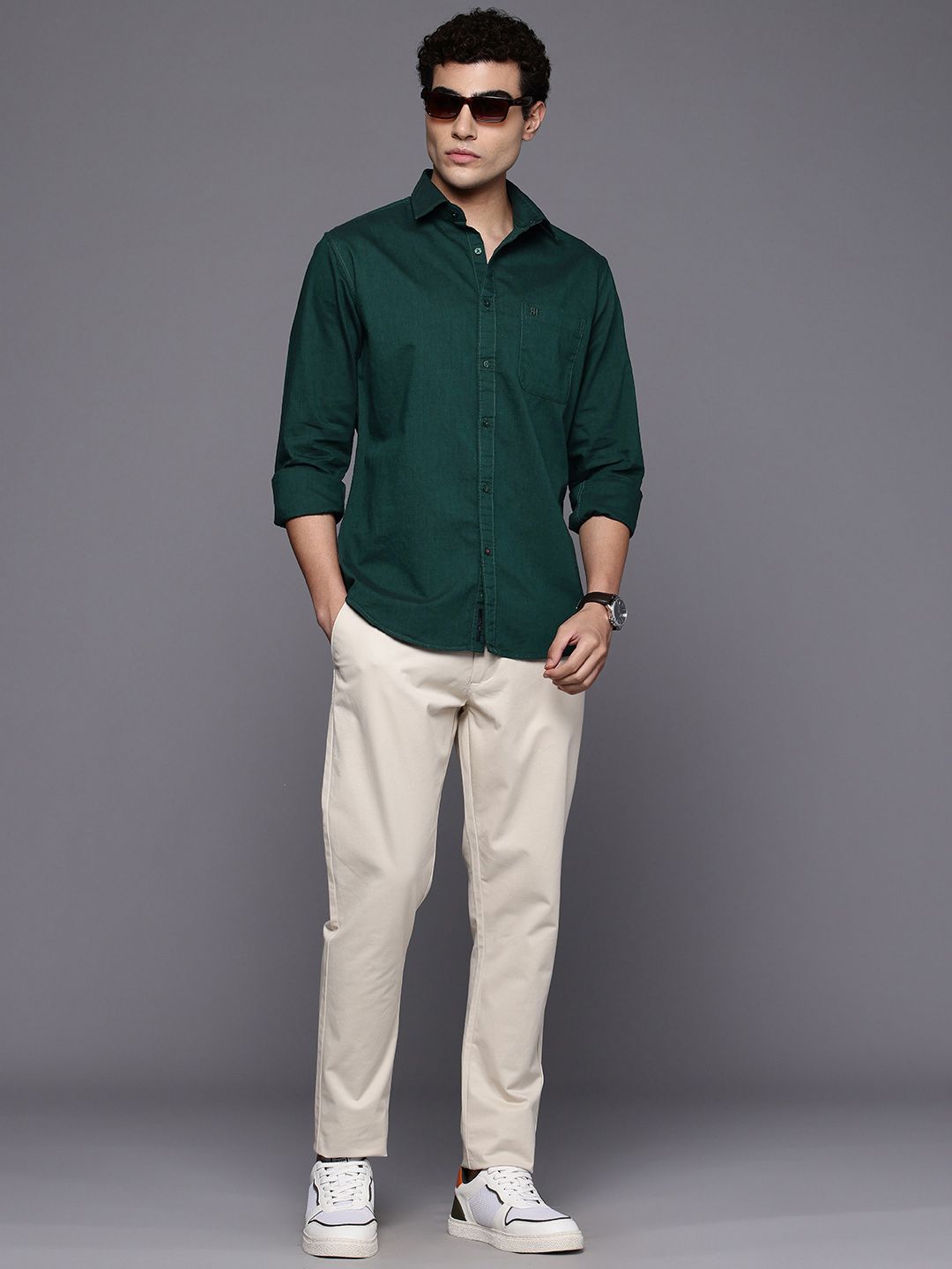 Raymond Pure Cotton Slim Fit Casual Shirt