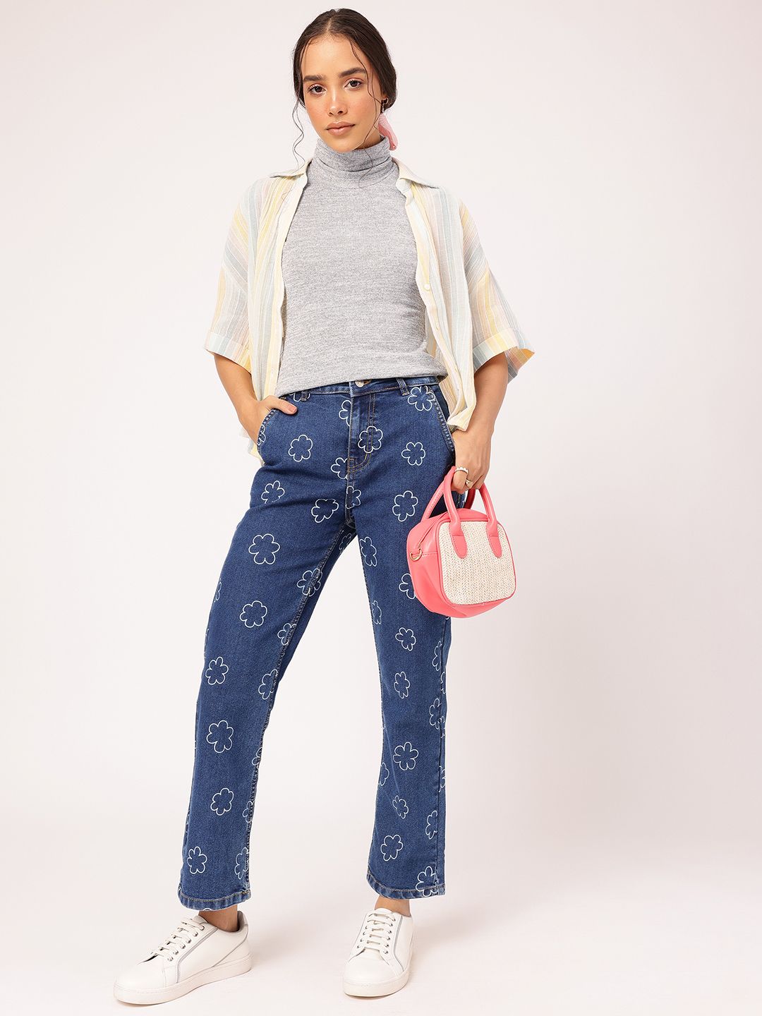 DressBerry High Neckline Chic Ribbed Top