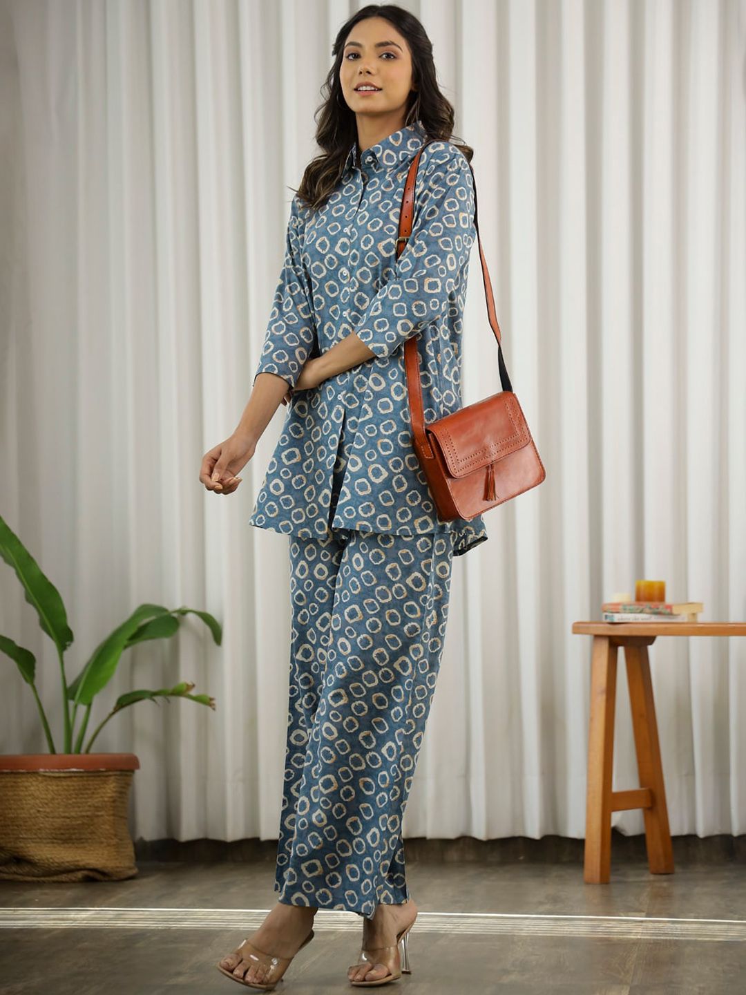 SANSKRUTIHOMES Printed Pure Cotton Shirt & Trousers