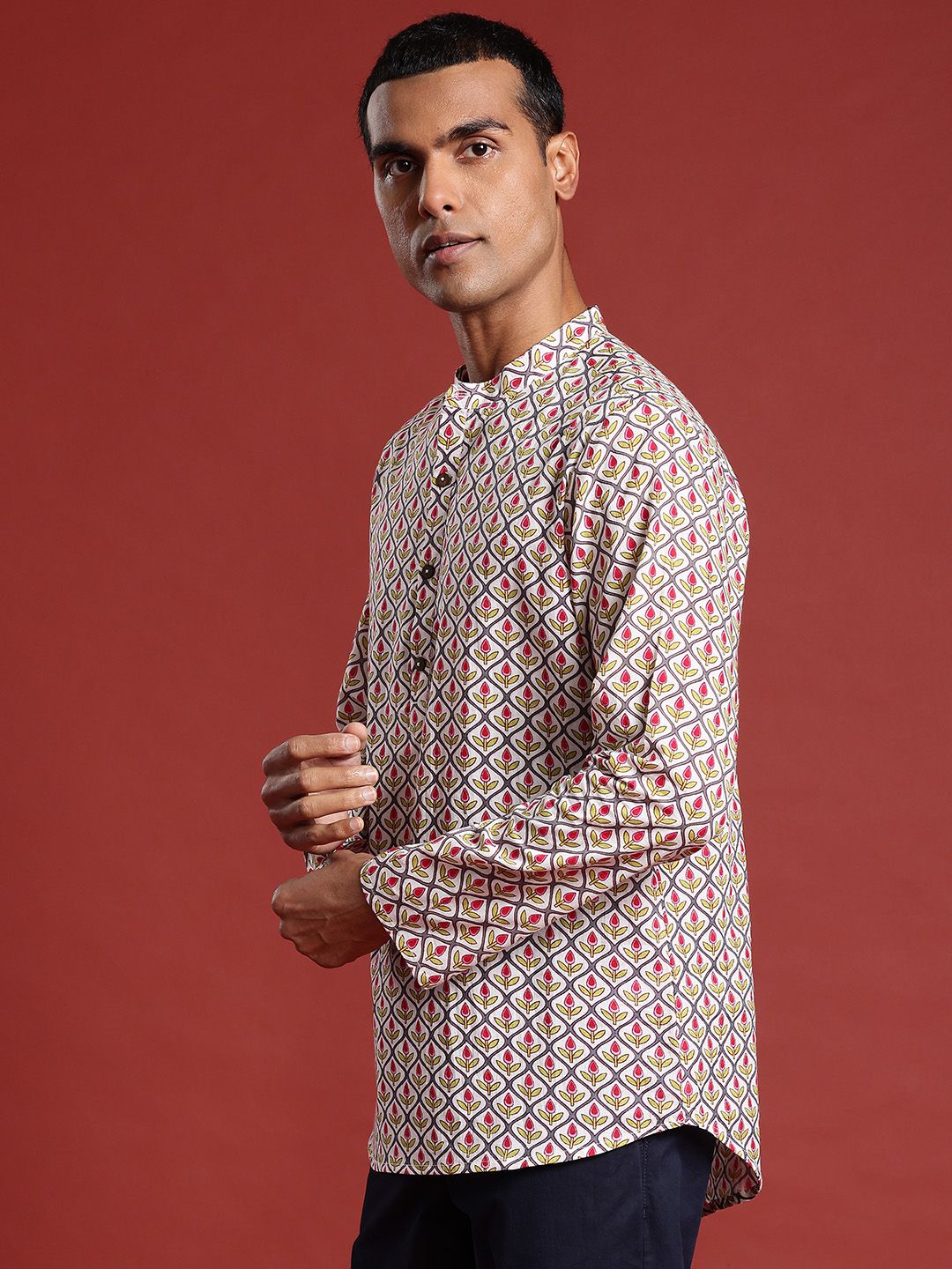 Anouk Pure Cotton Printed Short Kurta