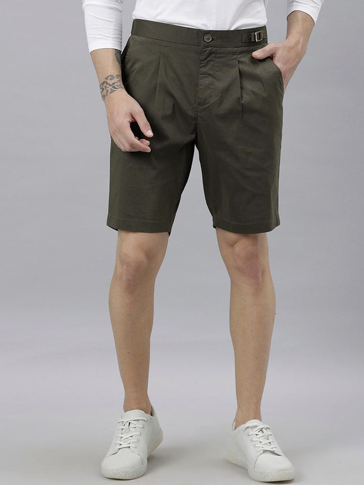 RARE RABBIT Men Osaka Slim Fit Mid-Rise Cotton Shorts