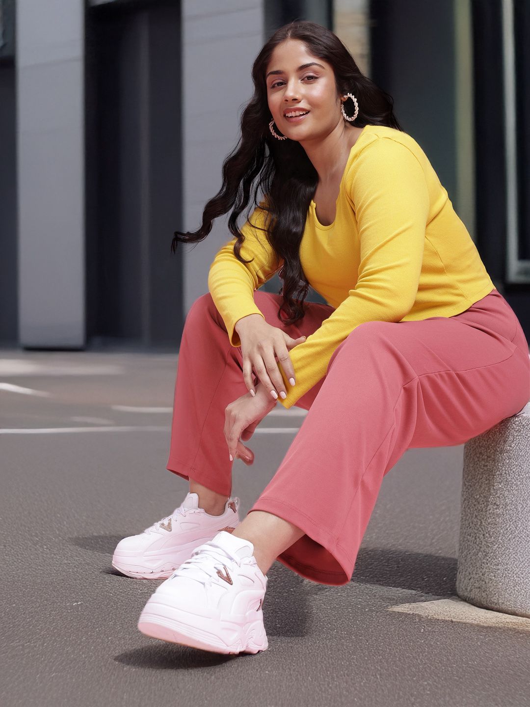 DressBerry Women Plus Size Rib Knit Trousers