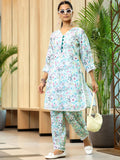 Libas Floral Printed Straight Pure Cotton Kurta with Salwar