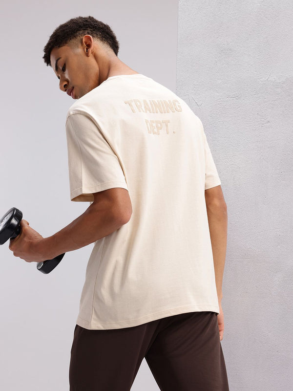 HRX by Hrithik Roshan Puff Print Drop-Shoulder Sleeves Training T-shirt