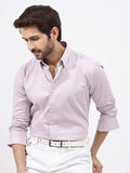 RARE RABBIT Men Holand Regular Fit Satin Stretch Shirt
