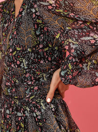 STREET 9 Floral Printed A-Line Mini Dress