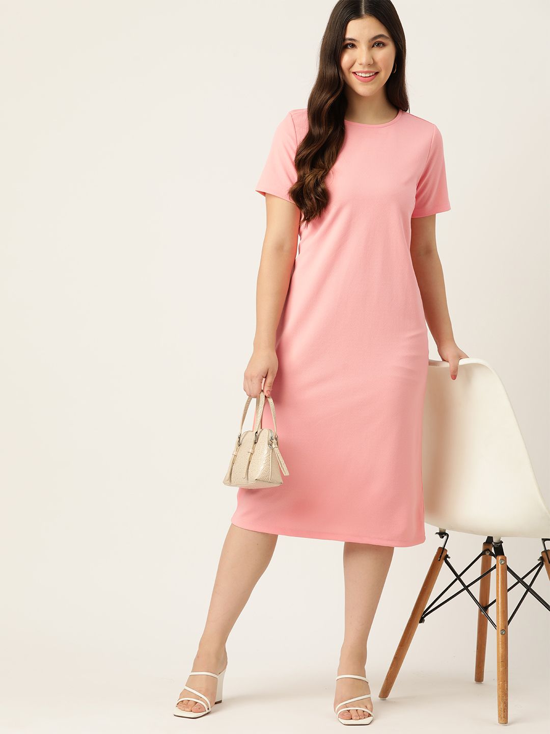 DressBerry Round Neck A-Line Dress