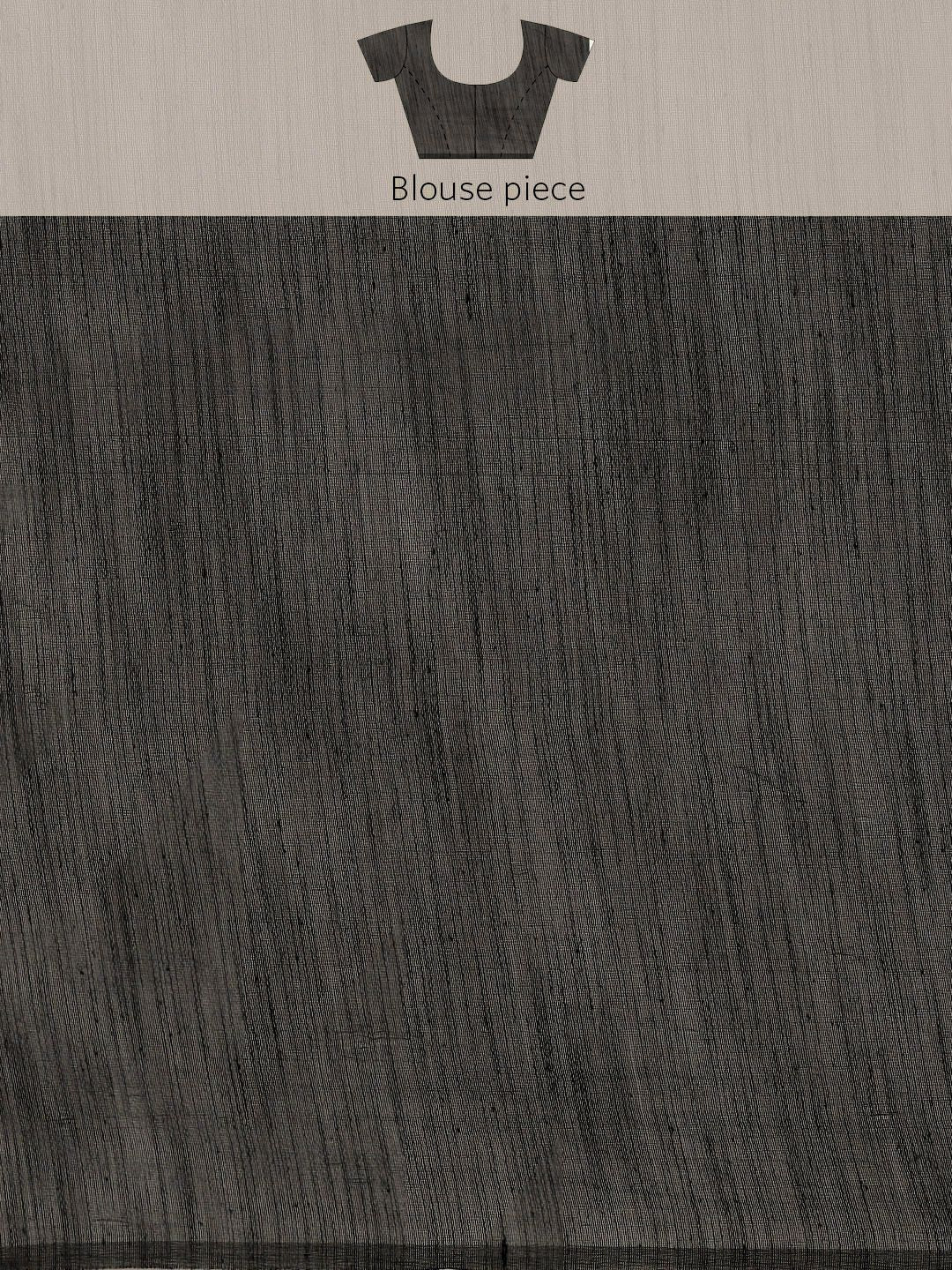 Saree mall Black Floral Linen Blend Banarasi Saree