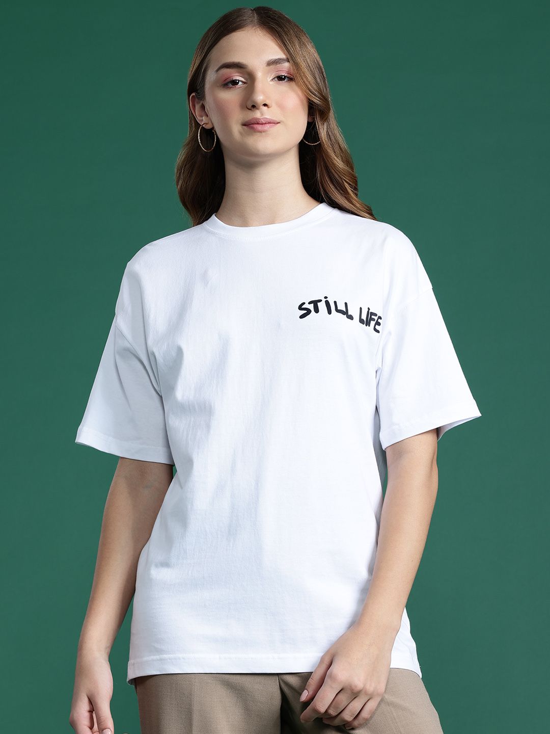 DressBerry Women Floral Printed Pure Cotton T-shirt