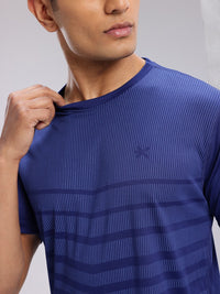 HRX by Hrithik Roshan Striped Rapid-Dry Training T-shirt