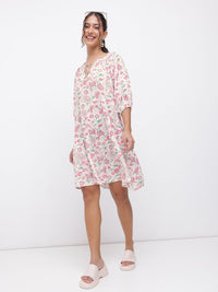 DressBerry Vacay Vibes Floral A-Line Dress