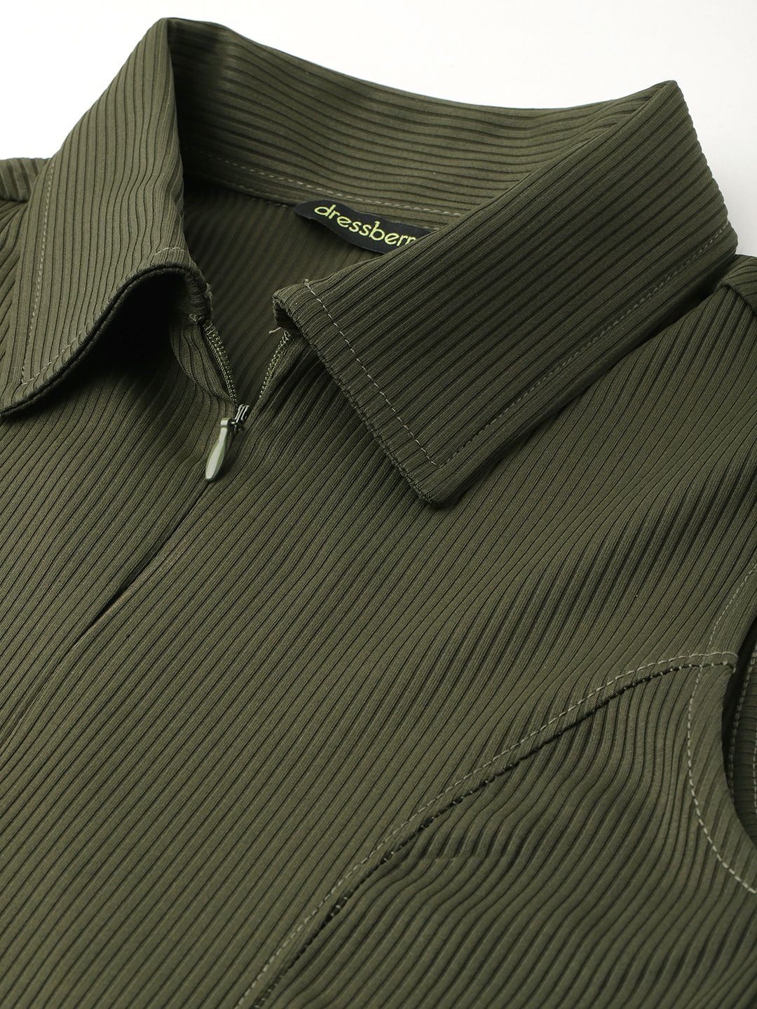 DressBerry Ribbed Play Polo Power Crop Top