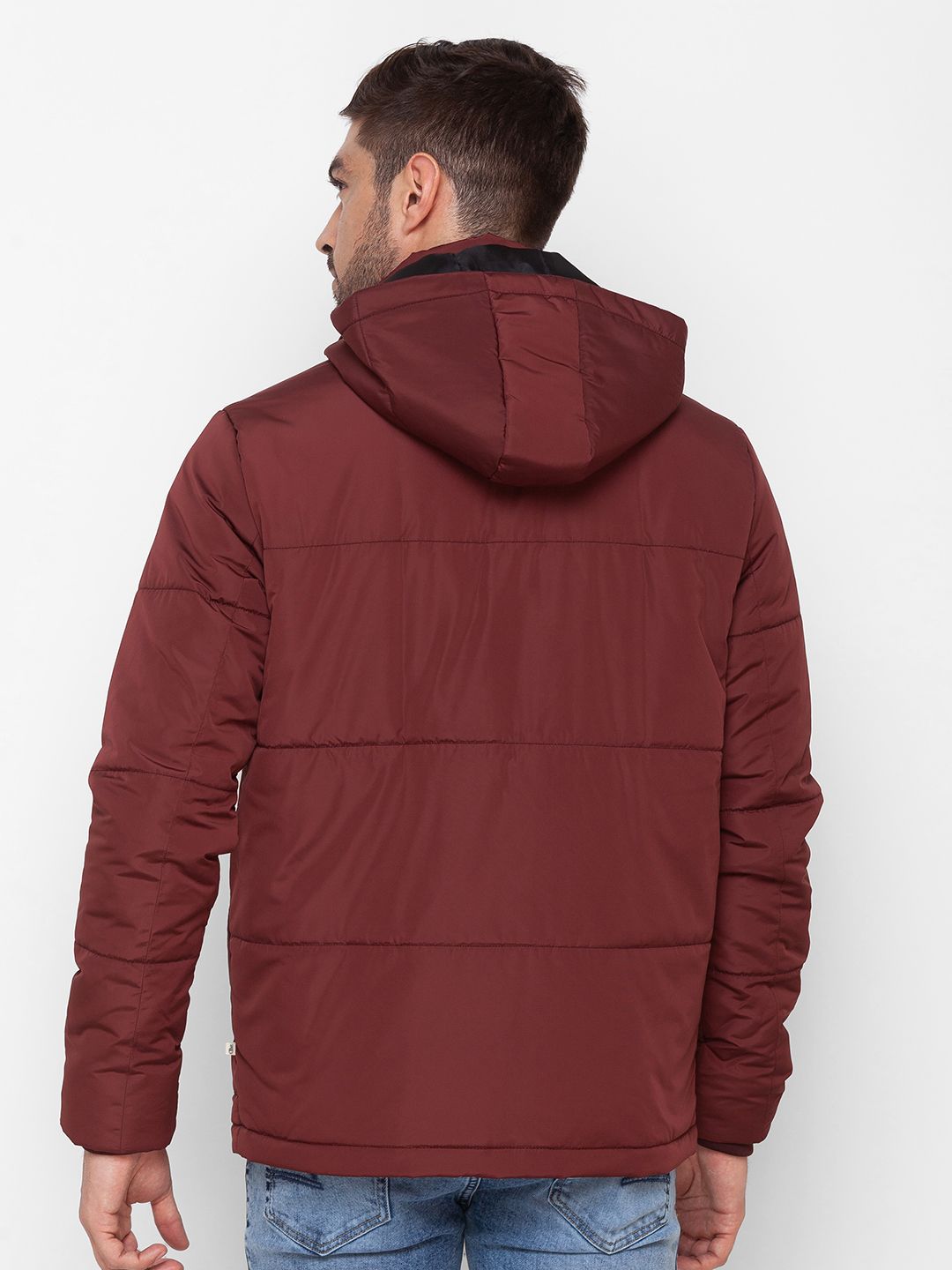 SPYKAR Padded Jacket with Detachable Hood