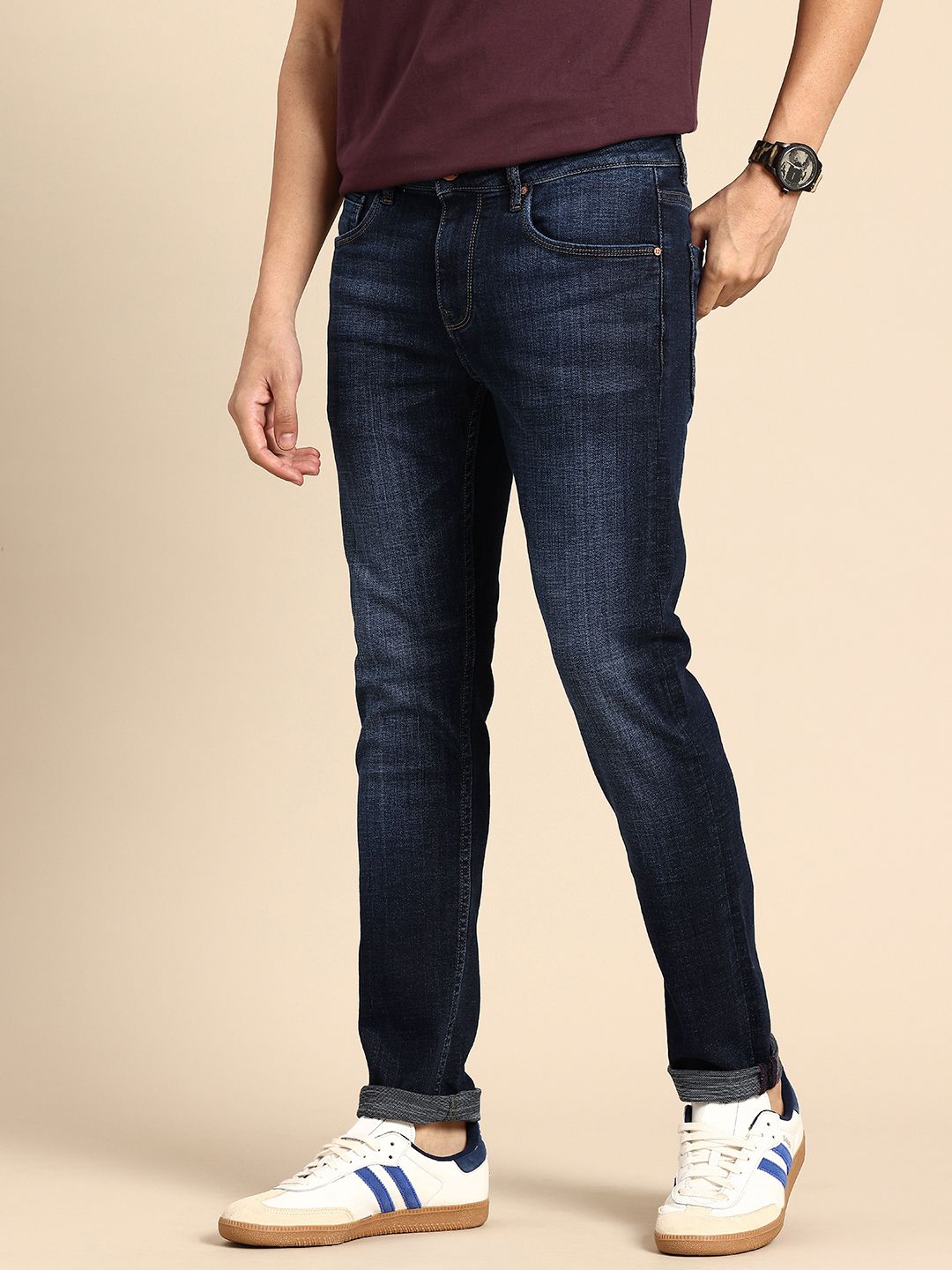 Being Human Men Helium Skinny Fit Light Fade Stretchable Jeans