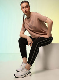 HRX by Hrithik Roshan ACTIVE-GODDESS Brand Logo Printed Rapid Dry Training T-shirt