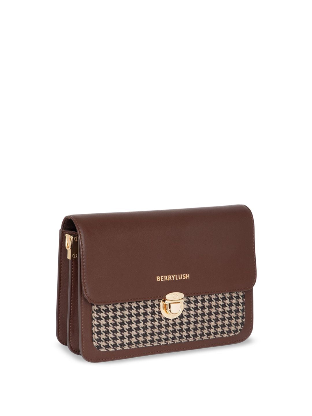 Berrylush Women Checked Structured Casual Sling Bag