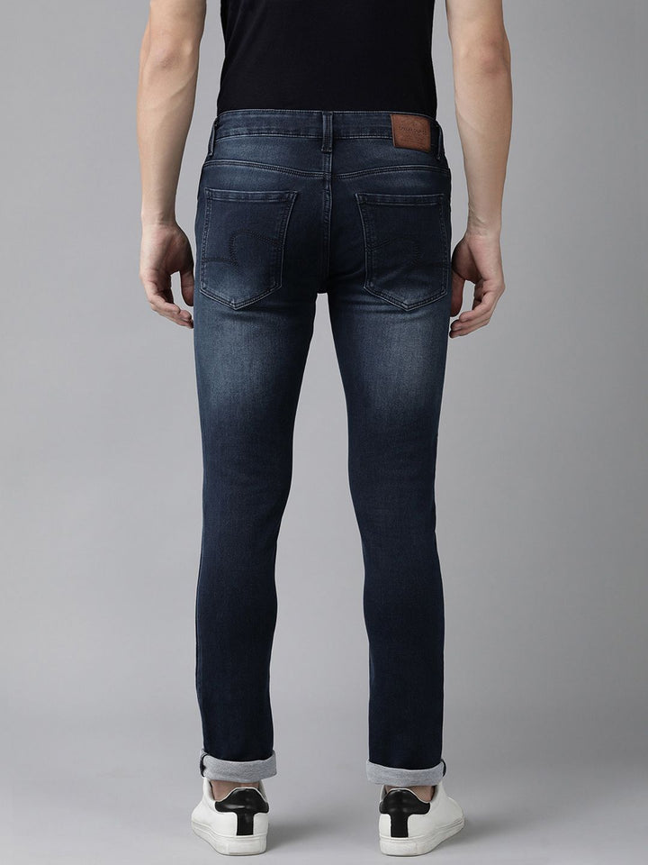 SPYKAR Men Skinny Fit Low-Rise Heavy Fade Stretchable Jeans