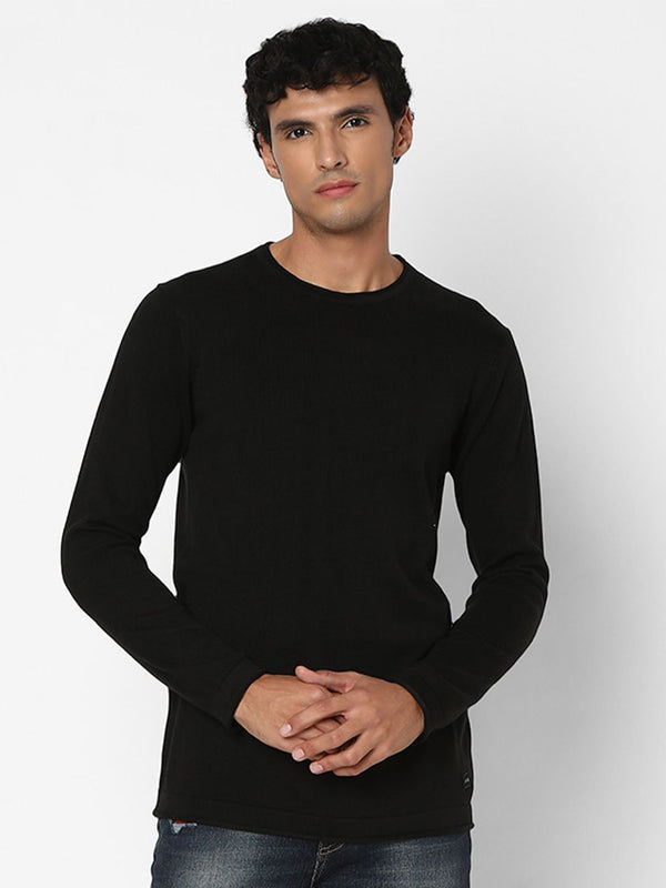 SPYKAR Round Neck Cotton Pullover