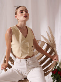 STREET 9  V-Neck Sleeveless Waistcoat