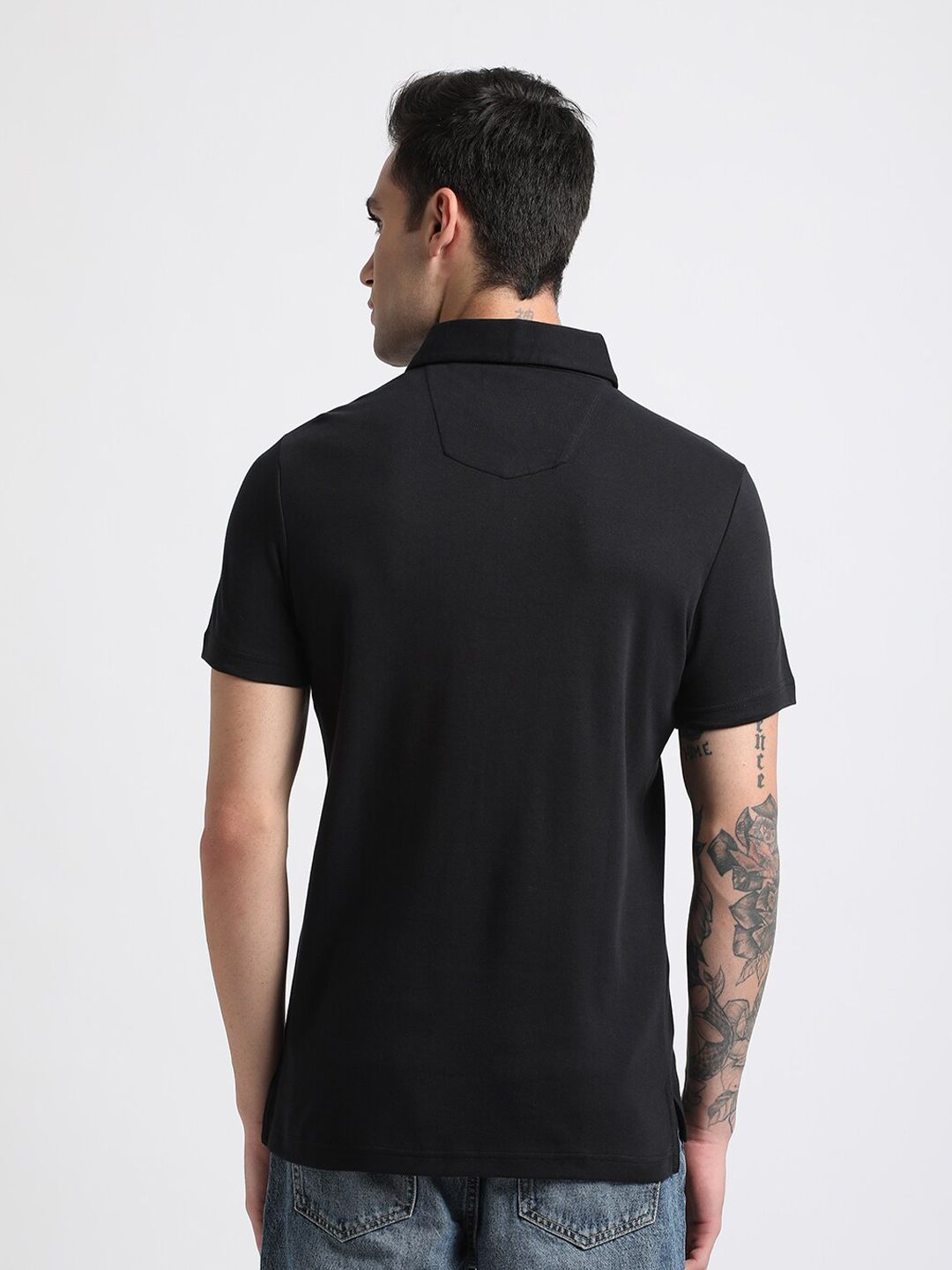 THE BEAR HOUSE Polo Collar Slim Fit Pure Cotton T-shirt