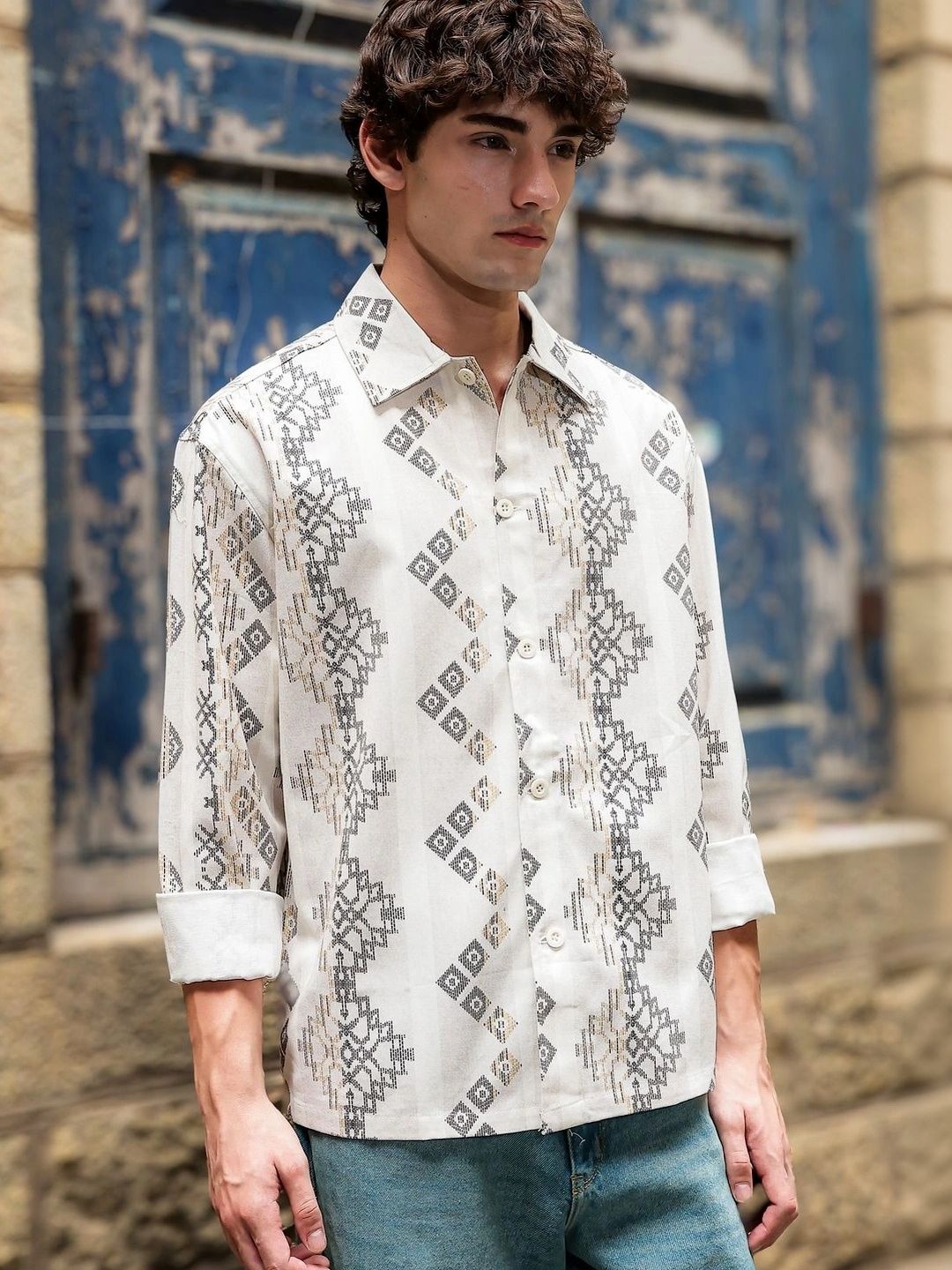 Baju Lengan Panjang Eszett Jazzy Ethnic Motif Cotton