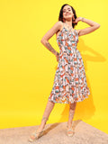 STREET 9 Floral Printed A-Line Dress