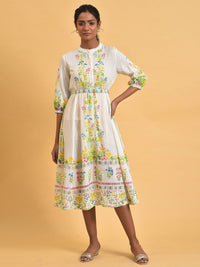 W Floral A-Line Midi Dress