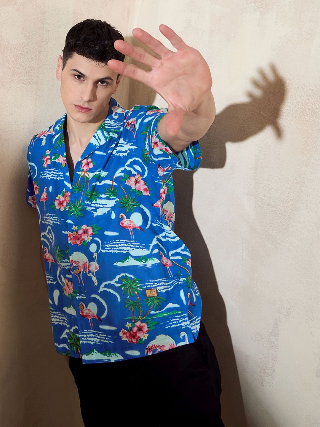 DENNISON Tropical Printed Oversized Casual Shirt