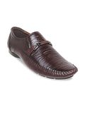 Mochi Men Textured Leather Formal Loafers