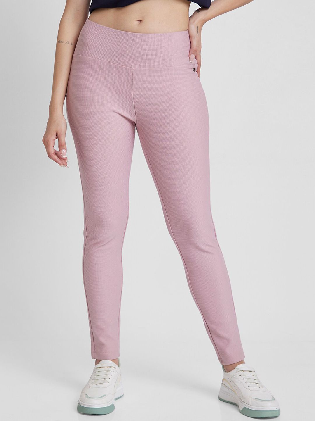 SPYKAR Women Skinny-Fit High Rise Track Pant