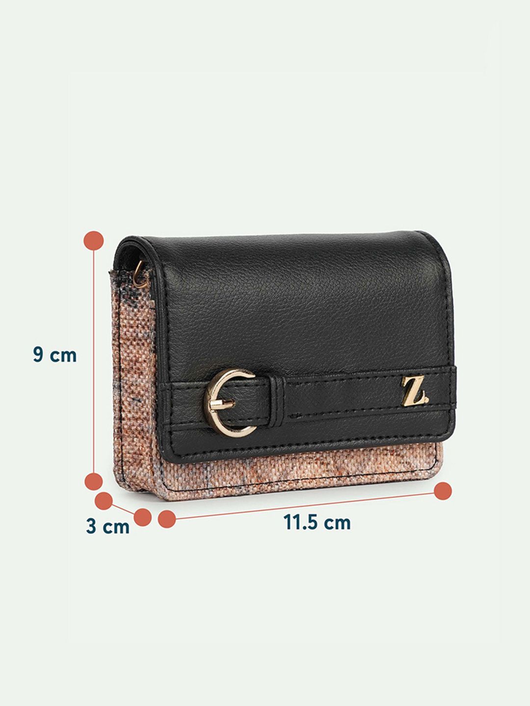 ZOUK Ladakh Impasto Abstract Printed Sling Bag