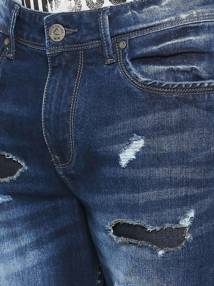 Being Human Men Mildly Distressed Heavy Fade Slim Fit Jeans