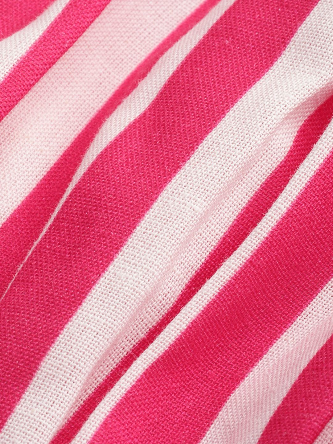 DressBerry Candy Stripes One-Shoulder Crop Top